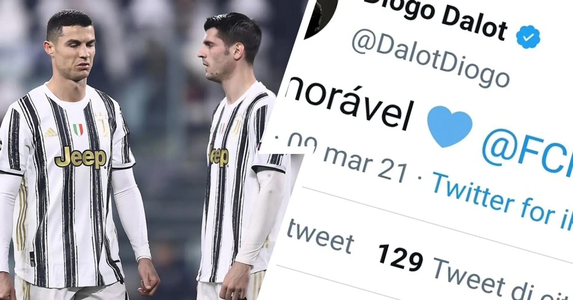 Il Porto elimina la Juventus e Dalot esulta su Twitter: i tifosi rossoneri lo esaltano