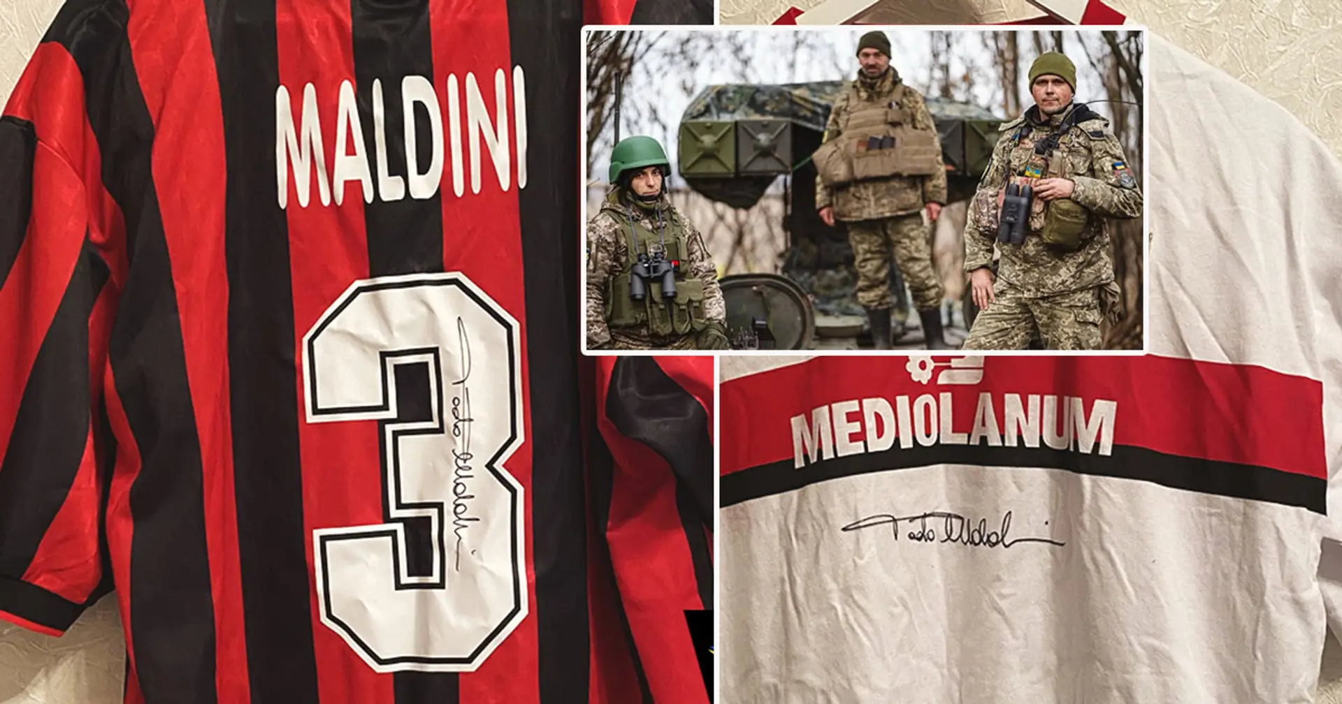 Give away di 3 maglie autografate dalla leggenda del Milan Paolo Maldini per aiutare i nostri colleghi che difendono l'Ucraina!