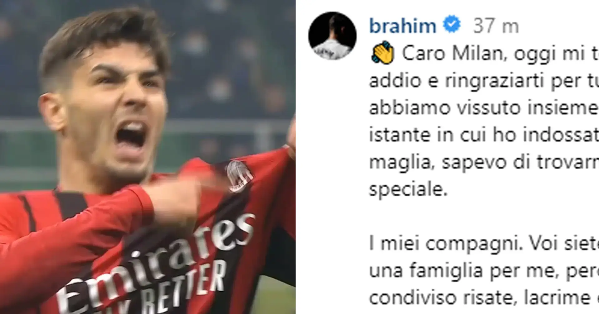 "Non vi dimenticherò mai": Brahim Diaz saluta il Milan e i tifosi con una video-dedica sui social
