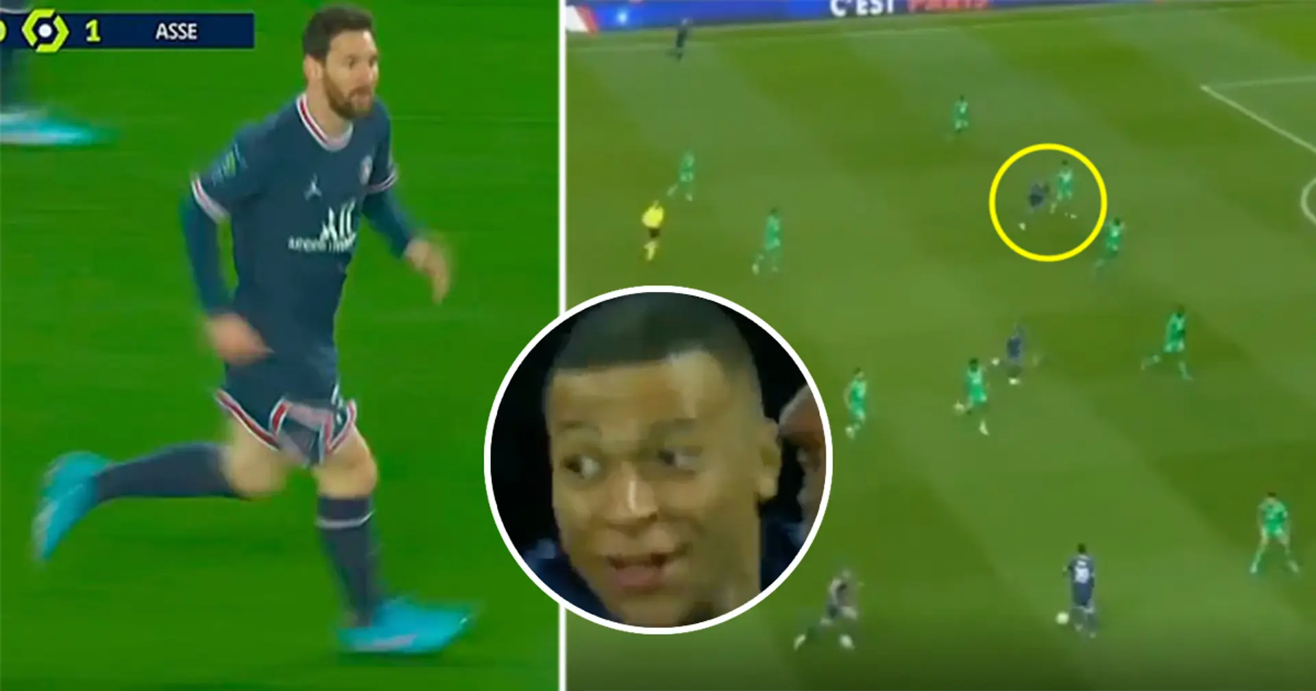 Messi records 2 unreal assists for PSG, both for Mbappe