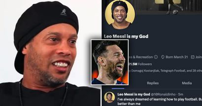 Ronaldinho renames his Twitter into 'Leo Messi is my God', posts tweets that look fake