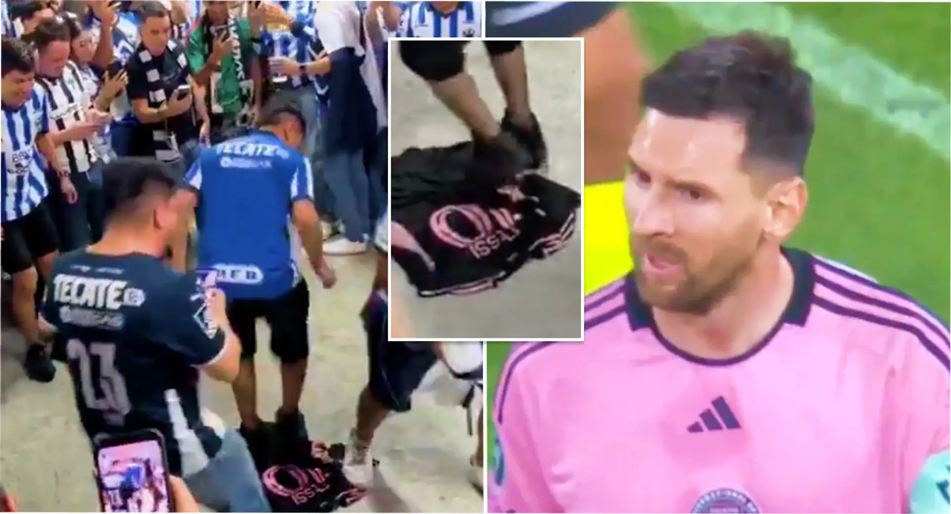 Monterrey fans dance on Leo Messi's shirt as Inter Miami crash out of Champions Cup