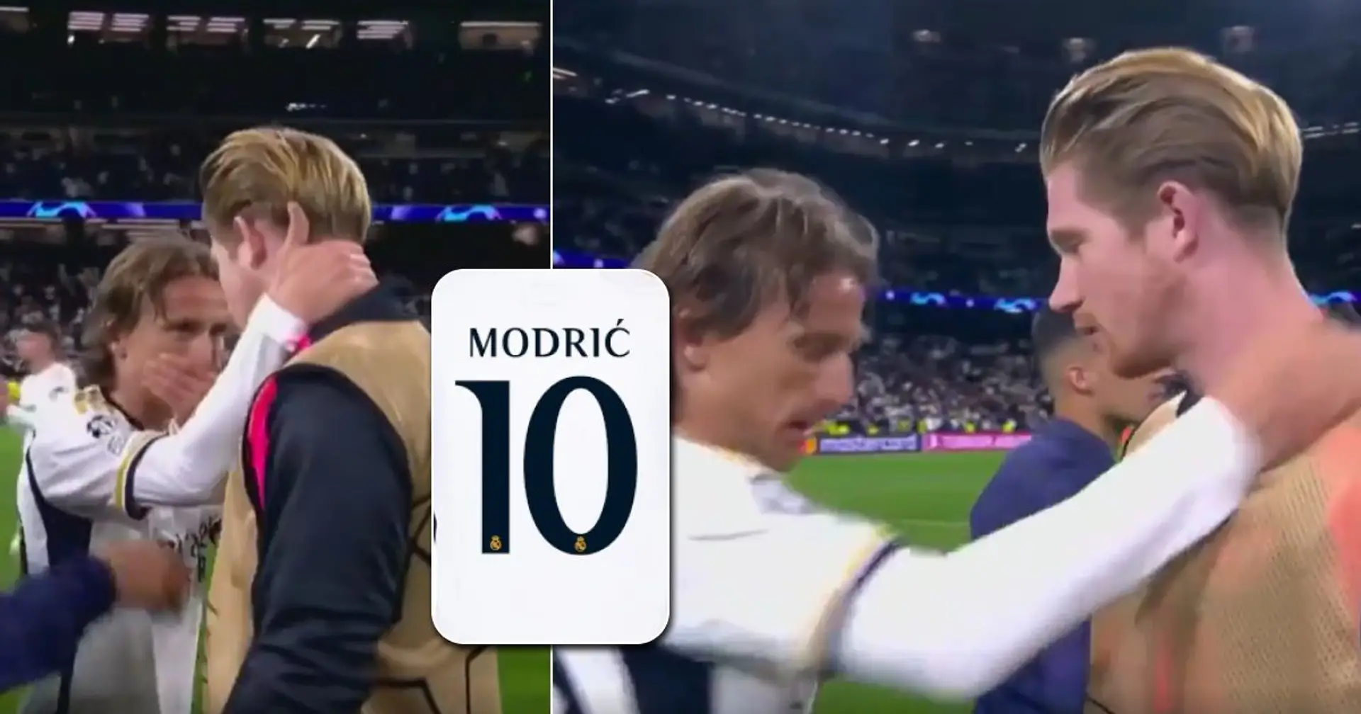 De Bruyne pide la camiseta de Modric al final del partido, vista la reacción de Luka