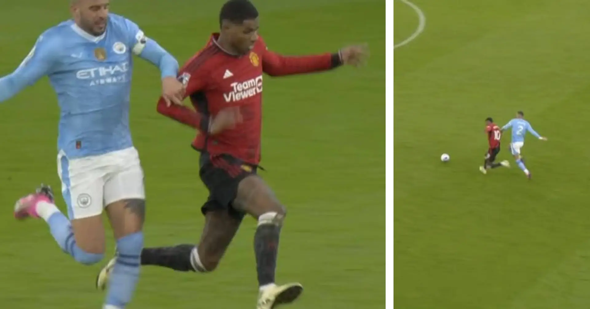 Marcus Rashford CLEARLY fouled in build-up to Phil Foden's goal