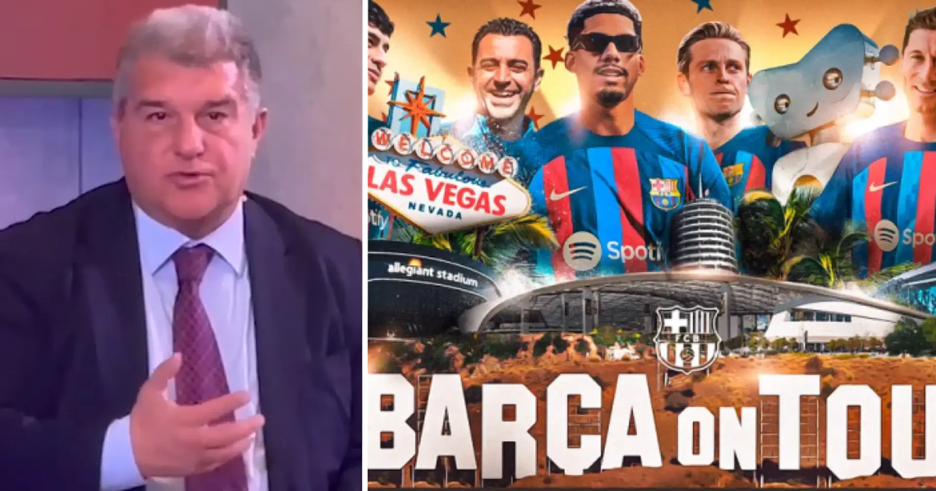 Laporta unveils Barca's pre-season destination as club signs new €40m deal