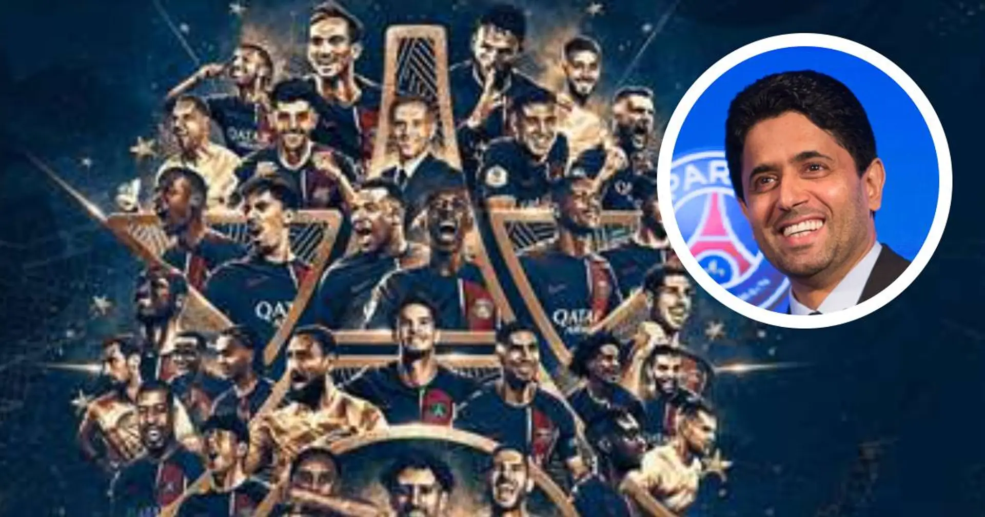 "L'équipe est tellement collective et unie" : Al Khelaïfi salue l'ensemble des acteurs du PSG pour le 12e titre du club