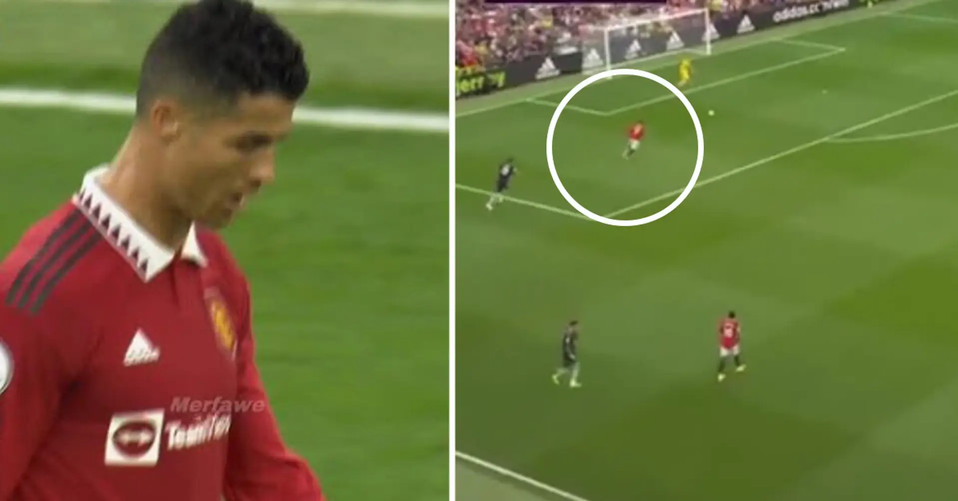 In den sozialen Medien steht ein Moment mit Cristiano während des Spiels gegen Arsenal im Mittelpunkt - Ronaldo scheint Ten Hag wirklich beeindrucken zu wollen 