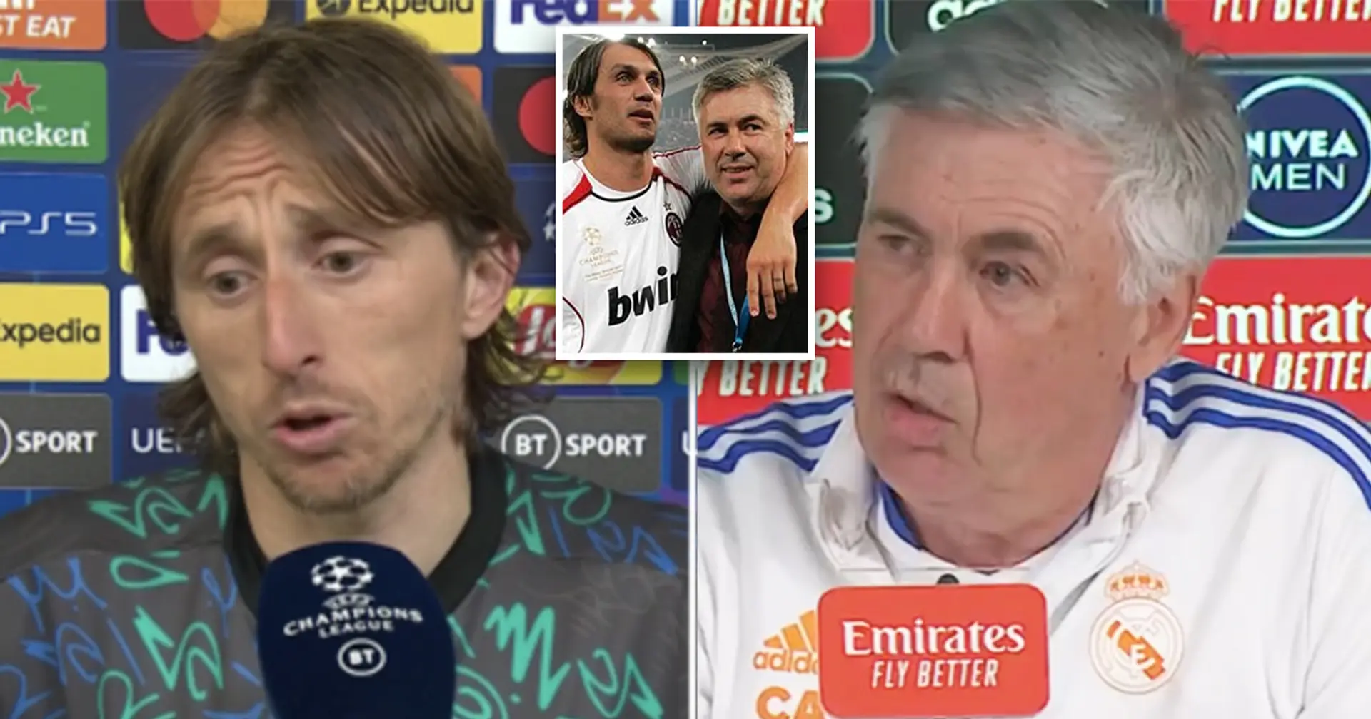 Ancelotti: 'Modric will retire at Real Madrid. I compare him to Paolo Maldini'