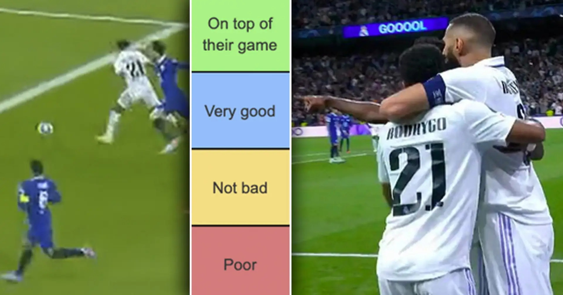 2 jugadores no lograron impresionar, 2 en la cima de su juego: tierlist de jugadores del Real Madrid vs Chelsea