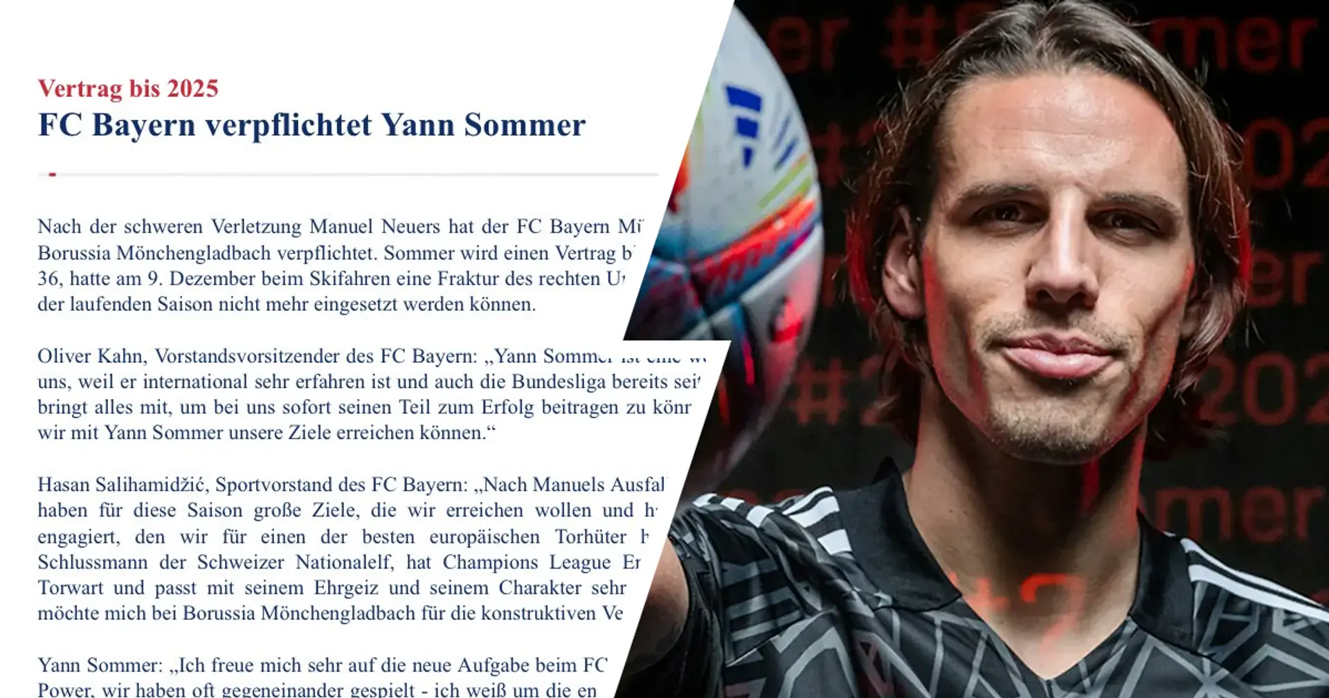 OFFIZIELL: Yann Sommer wechselt zum FC Bayern!