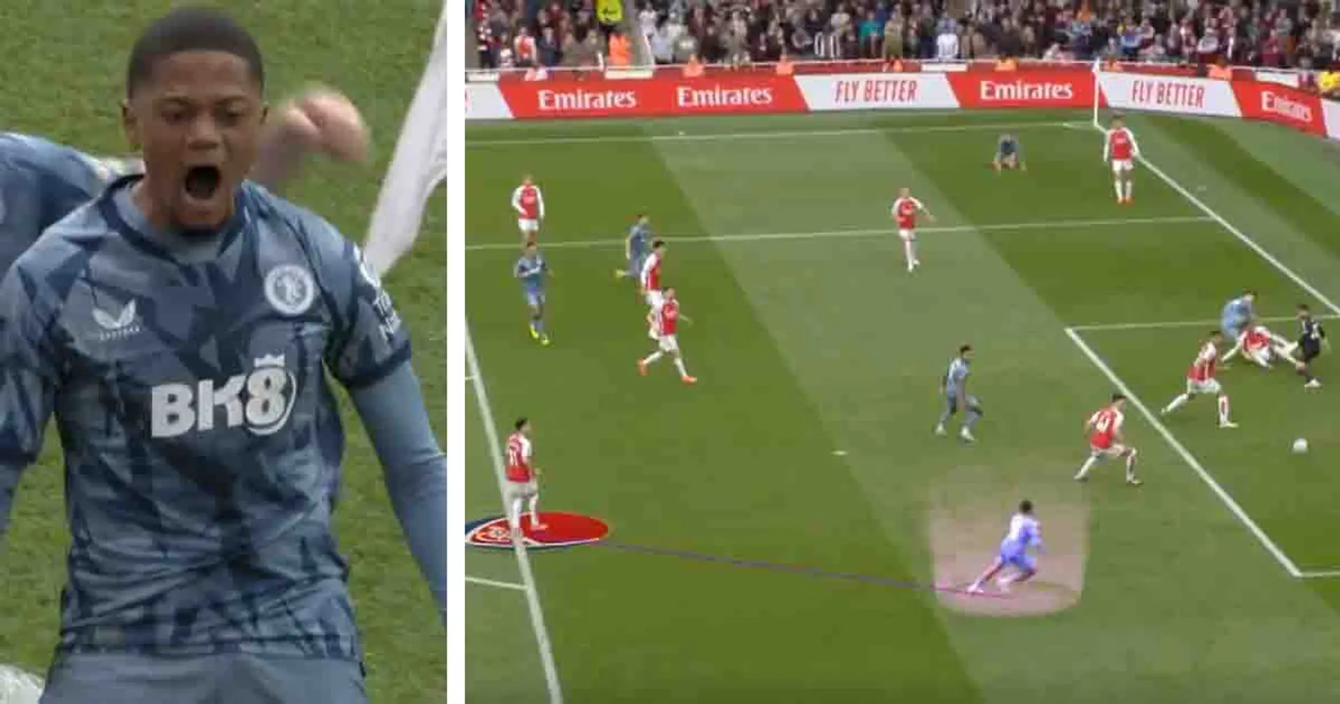 One player at fault for Leon Bailey’s goal against Arsenal – shown in pics