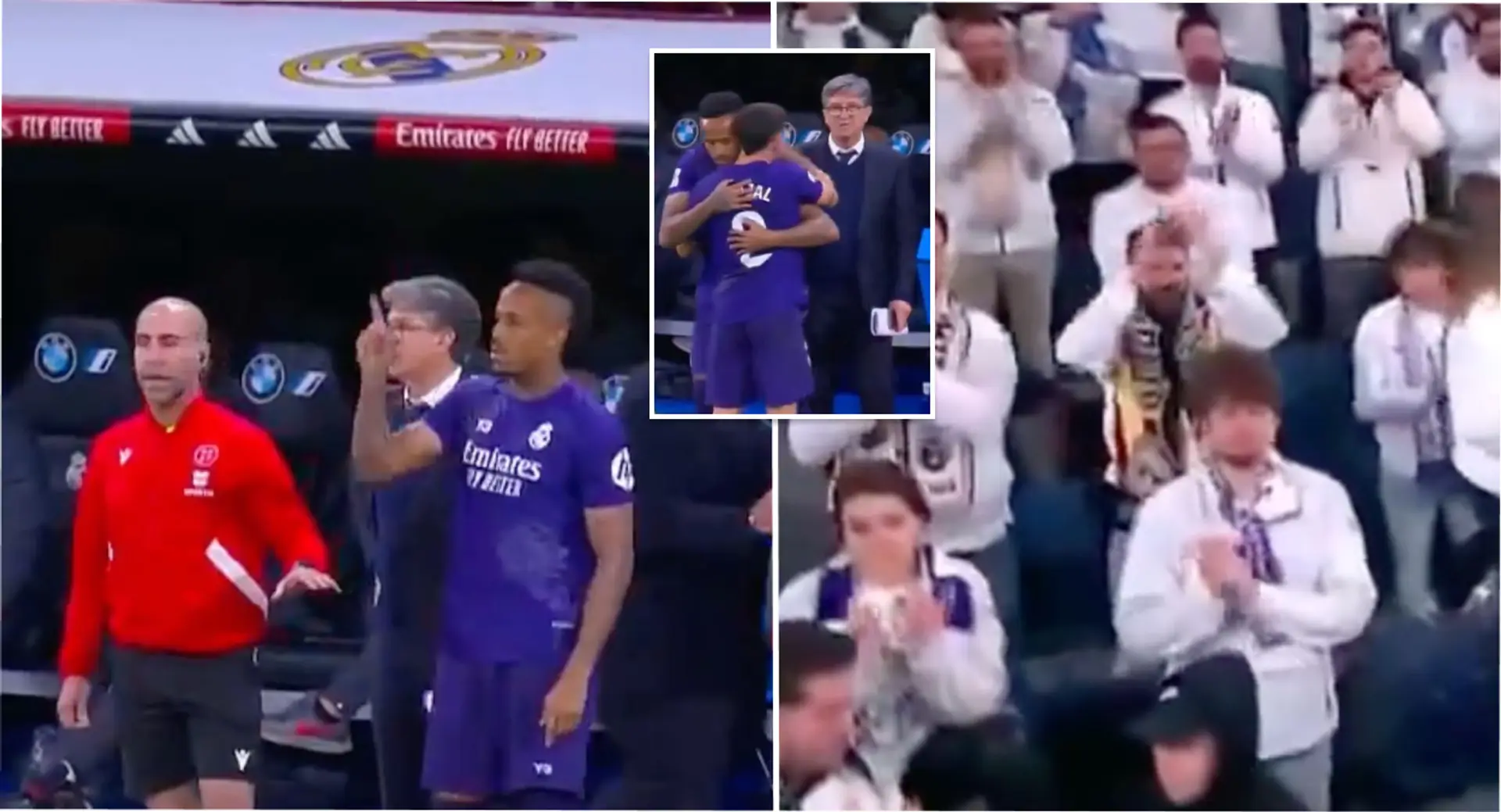 Standing ovation and forehead kisses: How Bernabeu welcomed Militao back after ACL injury