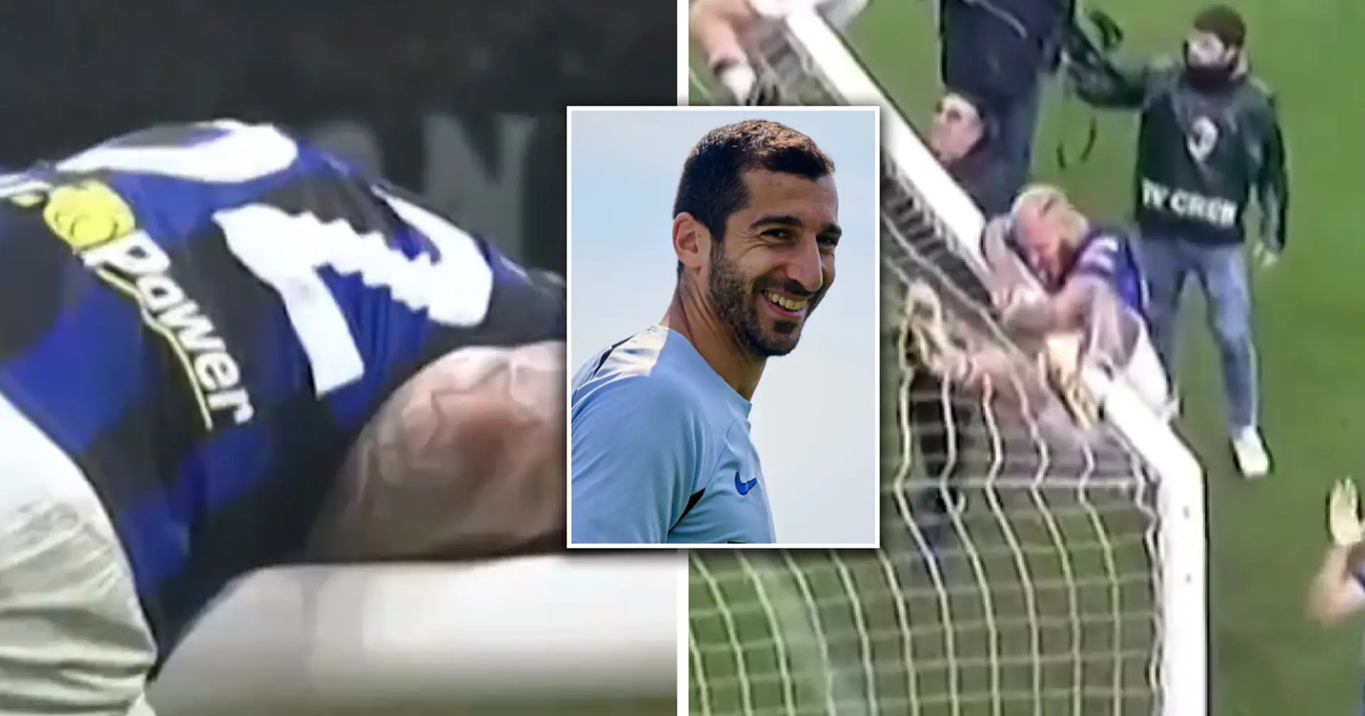 Henrikh Mkhitaryan saves the day for Federico Dimarco as he struggles to climb the goal