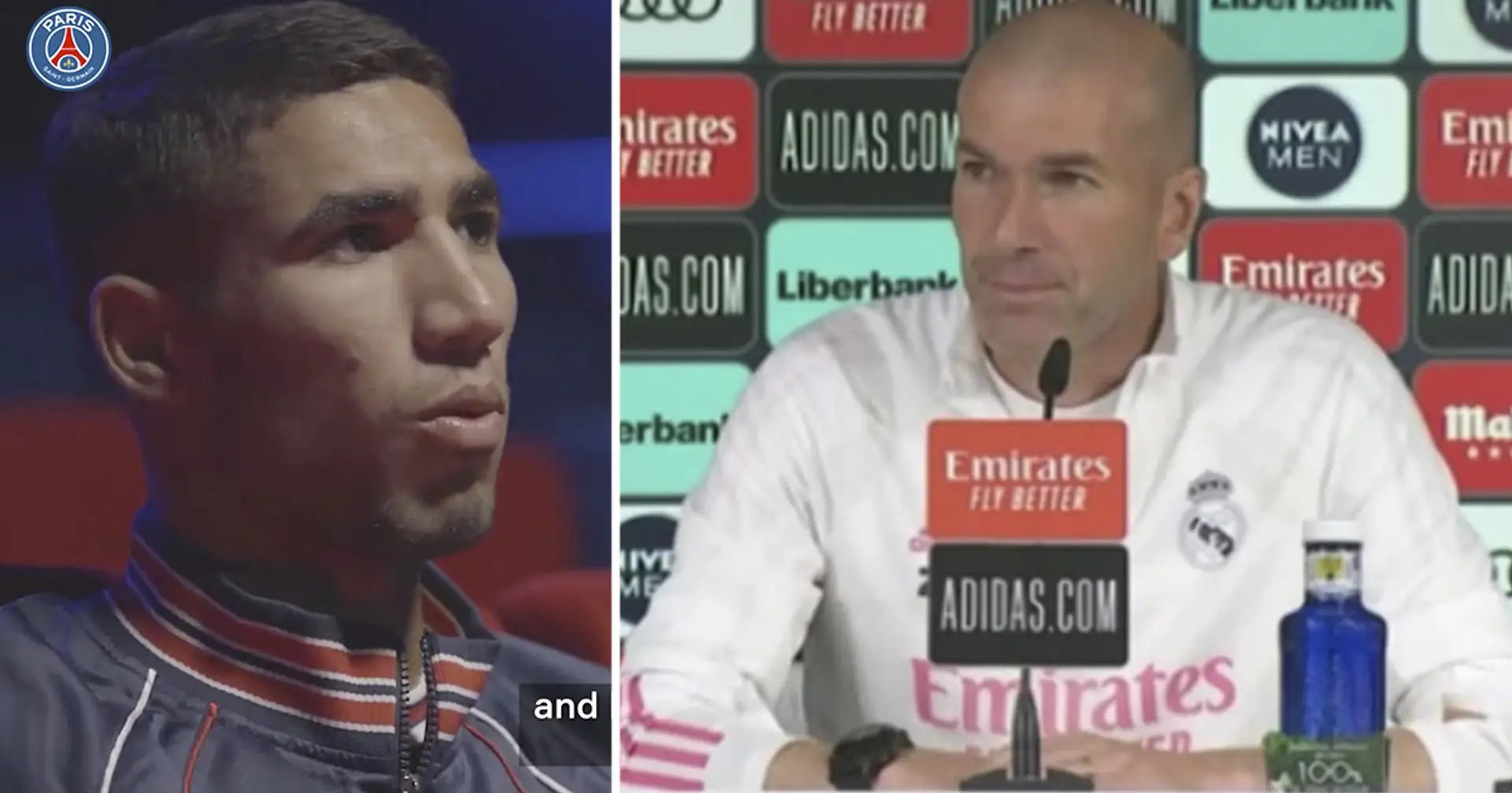 Hakimi: 'Zidane is like a father to me'