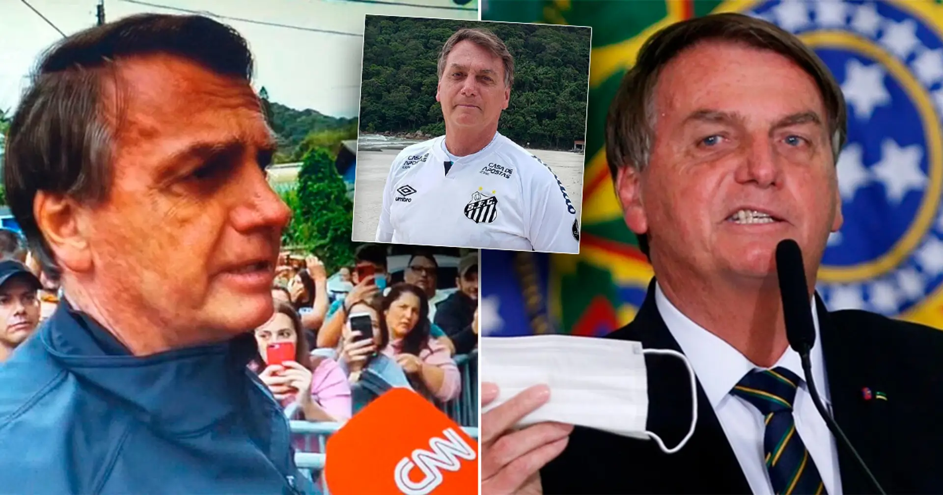 Brasilien-Präsident Bolsonaro durfte das Spiel zwischen Santos und Gremio nicht besuchen, weil er nicht geimpft ist