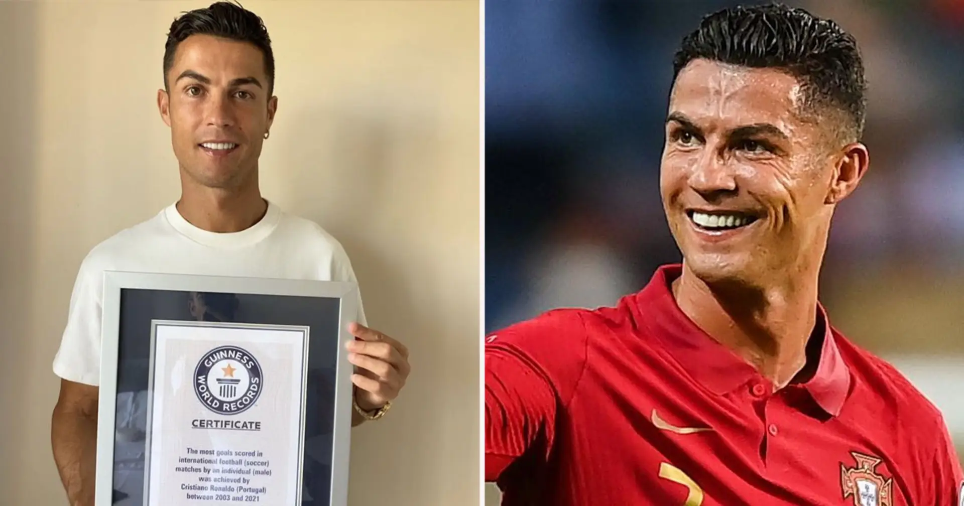 Ronaldo receives Guinness World Record certificate for becoming all-time top scorer in international football