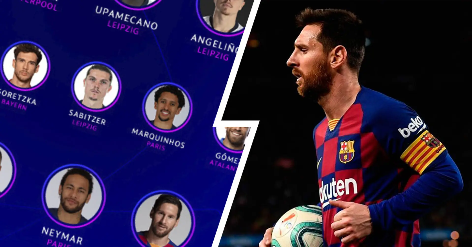 Messi and 2 rumoured Barca targets make Champions League Squad of the Season