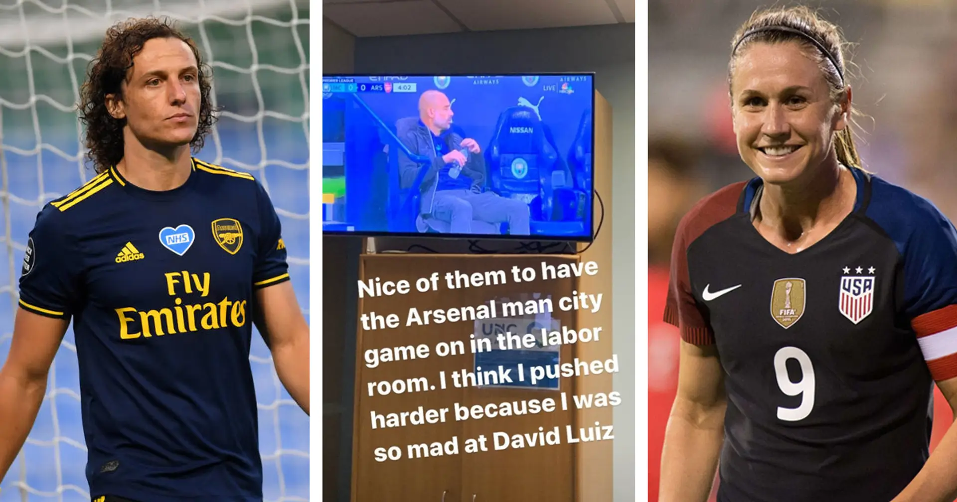 Former Arsenal Women player Heather O'Reilly hilariously reacts to Luiz's shitshow vs Man City