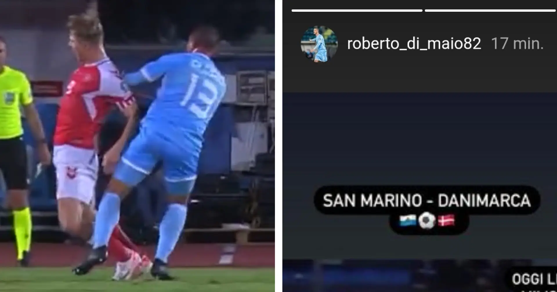 'Mr €80m complains. Real men played 15 years ago': San Marino player who tried to injure Hojlund hits back