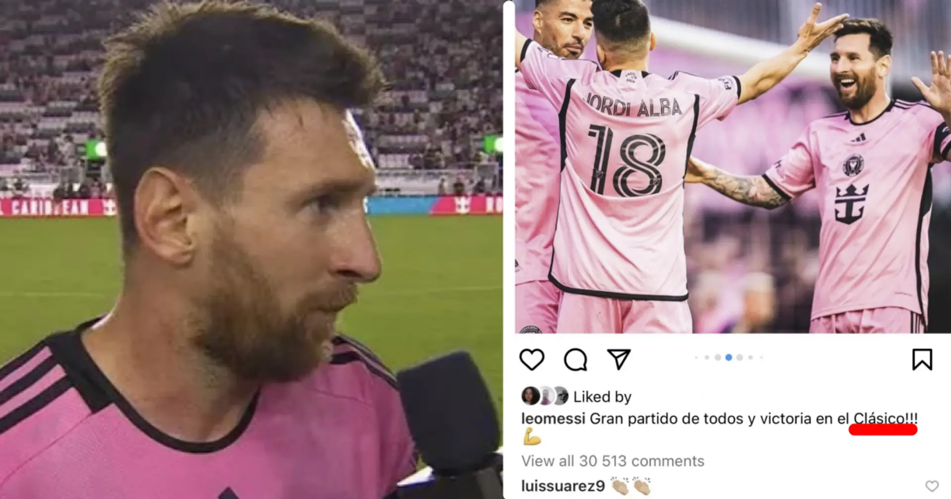 Why did Leo Messi mention 'Clasico' in his latest Instagram post?