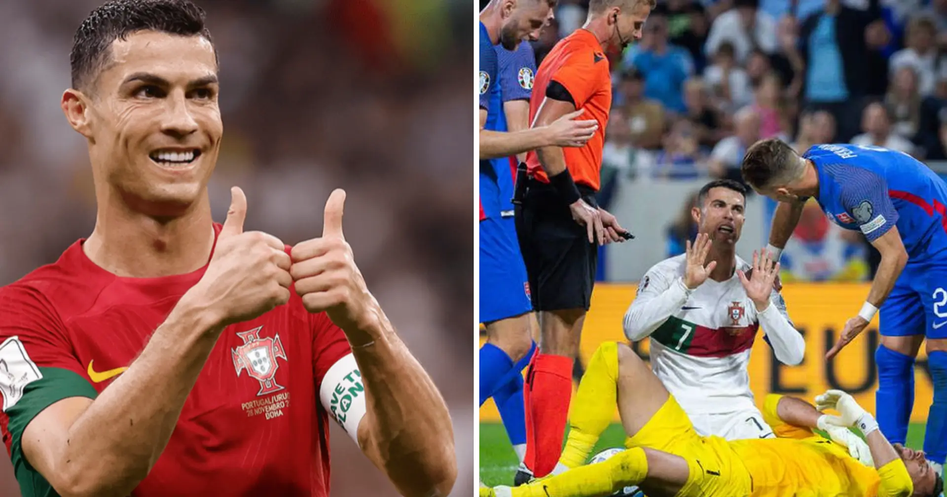 EM-Quali: Cristiano Ronaldo entgeht Roter Karte wegen Kopftritt 