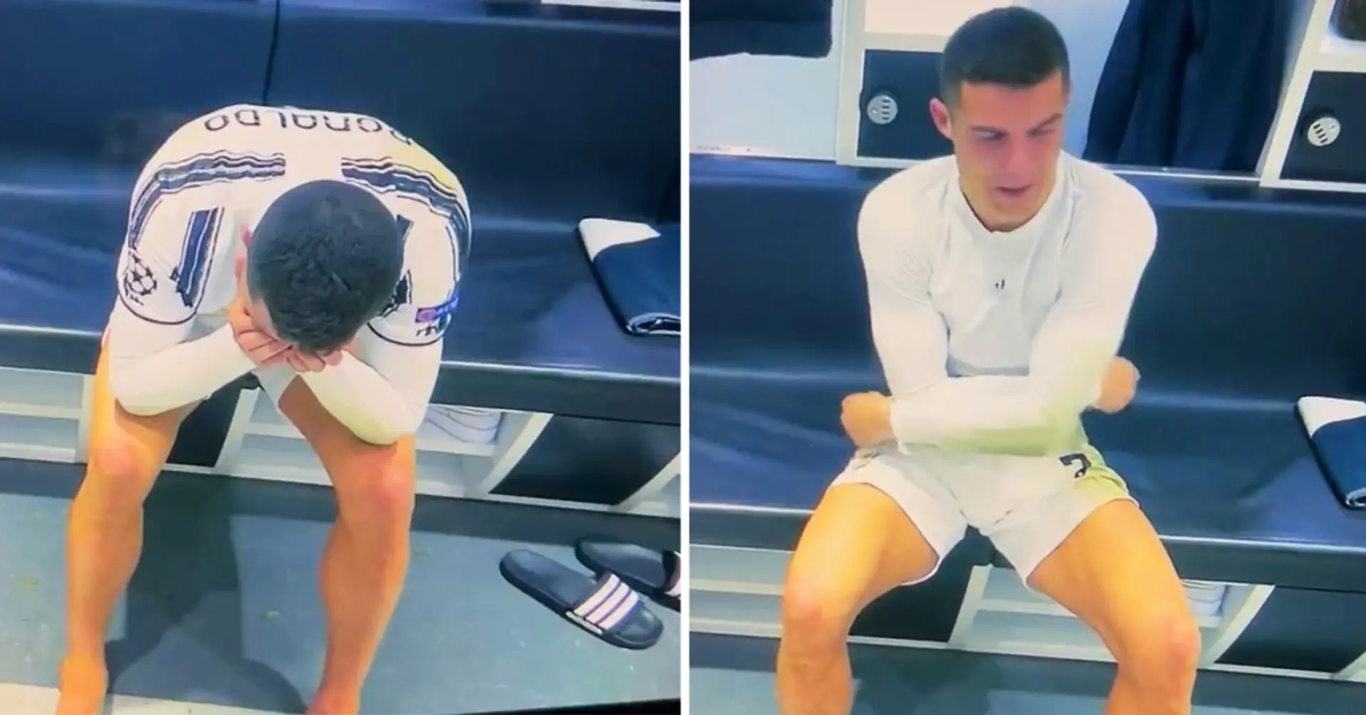 NEW: Footage of Cristiano Ronaldo crying at Juventus dressing room have been released
