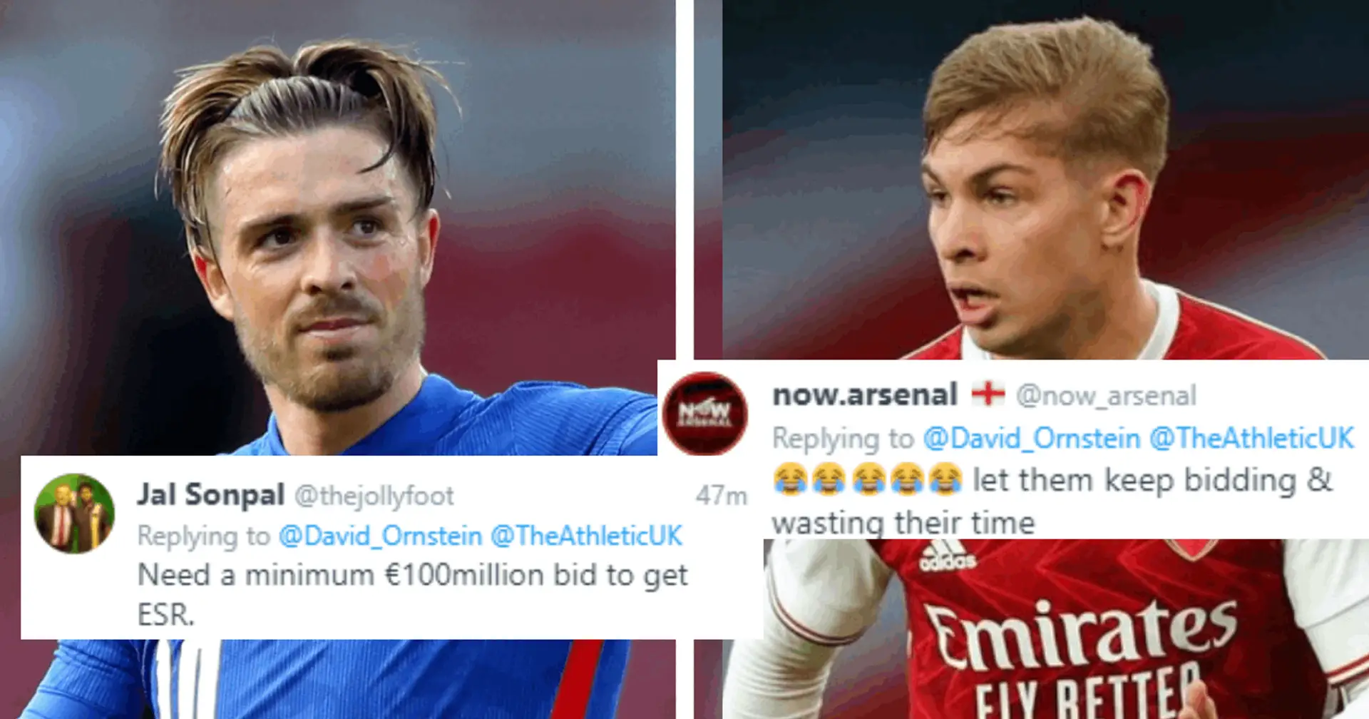'Give us Emi back plus Grealish and we'll start chatting': Arsenal fans react to Villa's second bid for Smith Rowe