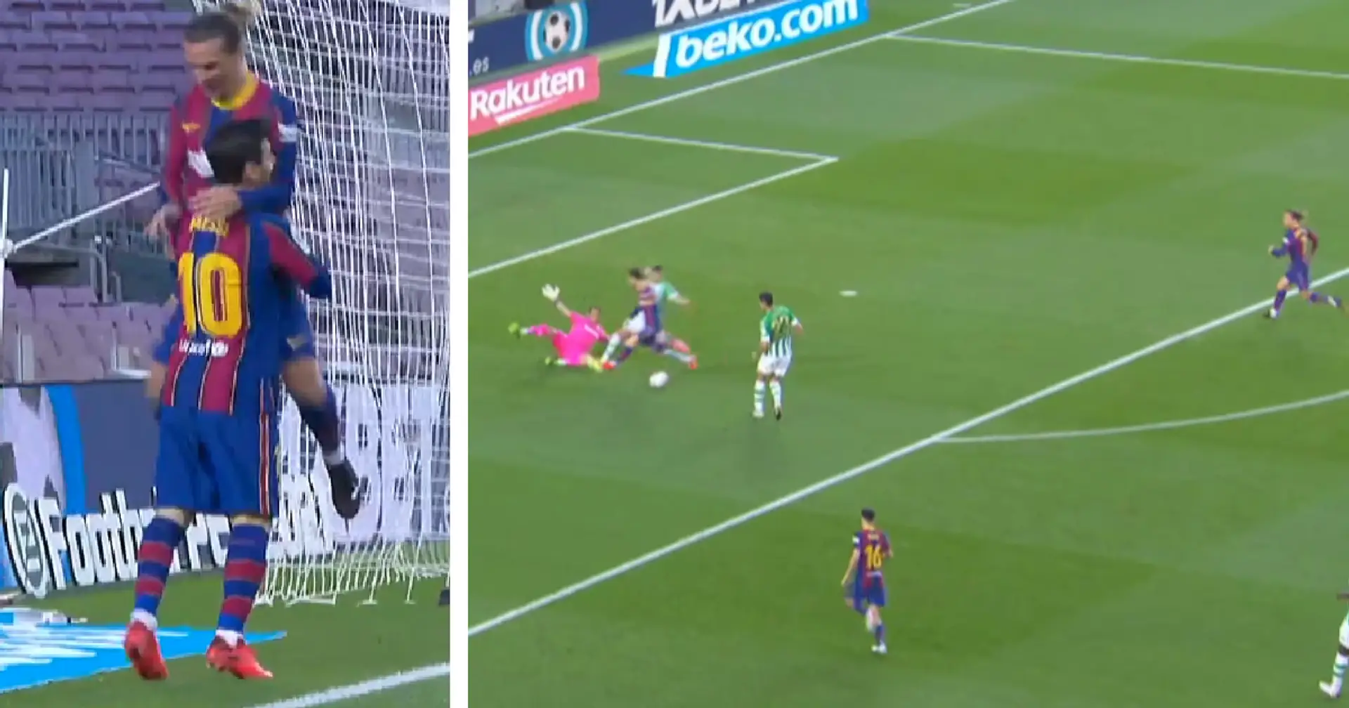 Messi magic back: Leo produces brilliant step-over assist to let Griezmann find the net