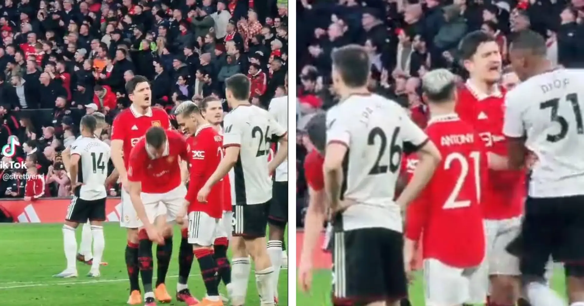 Spotted: Maguire's fiery reaction before Bruno's penalty in Fulham win