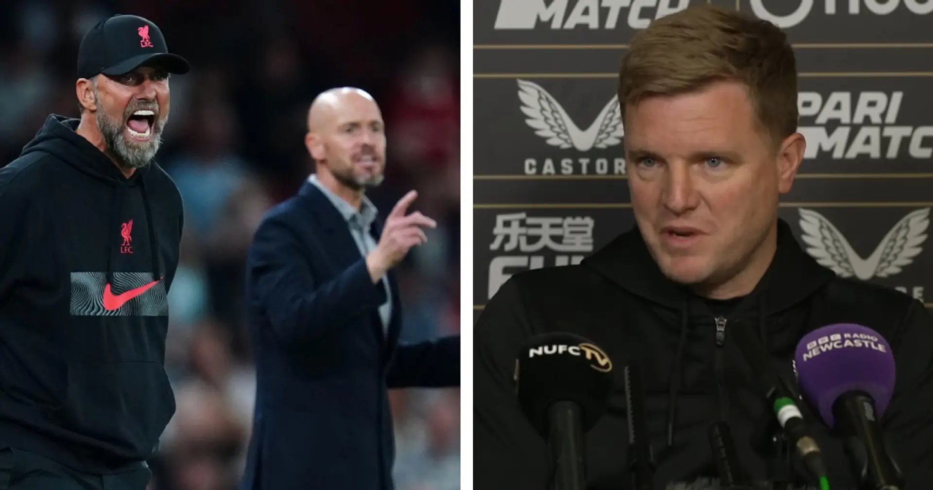 'I don't feel like we're being hunted': Eddie Howe opens up on top-4 battle with Man United and Liverpool