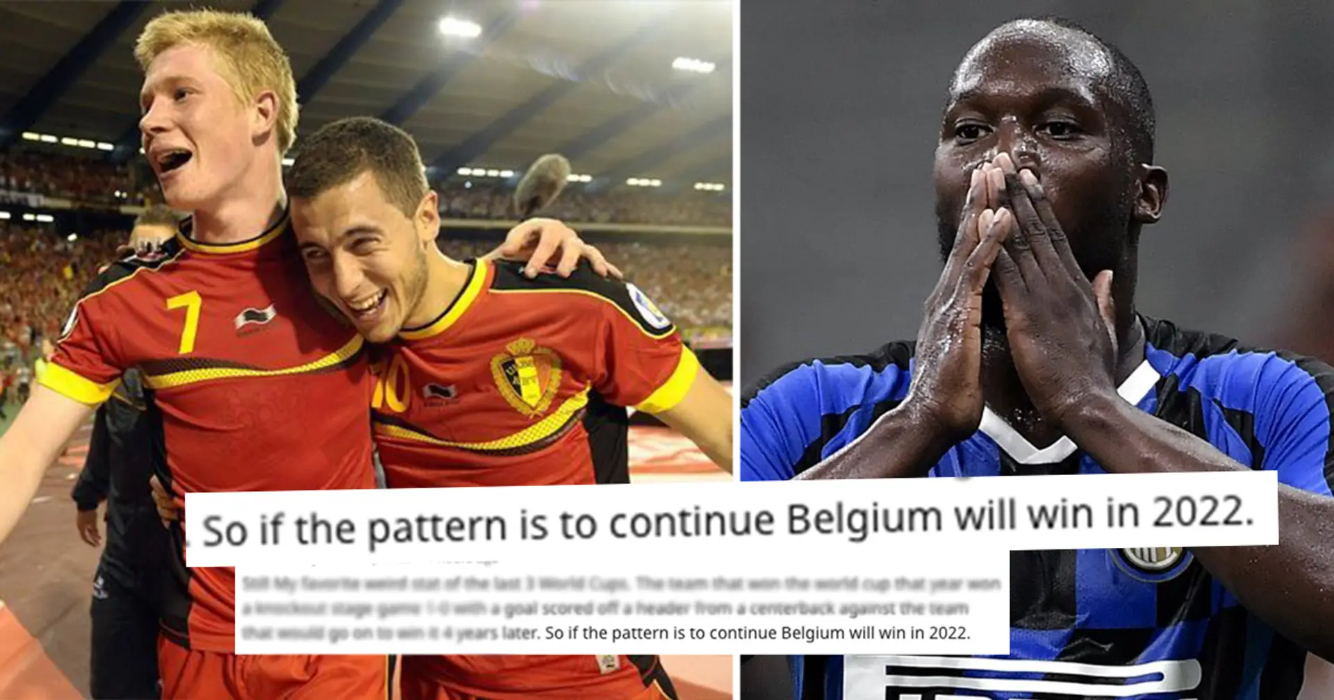 Fan suggests Belgium will win 2022 World Cup with surprisingly reasonable theory