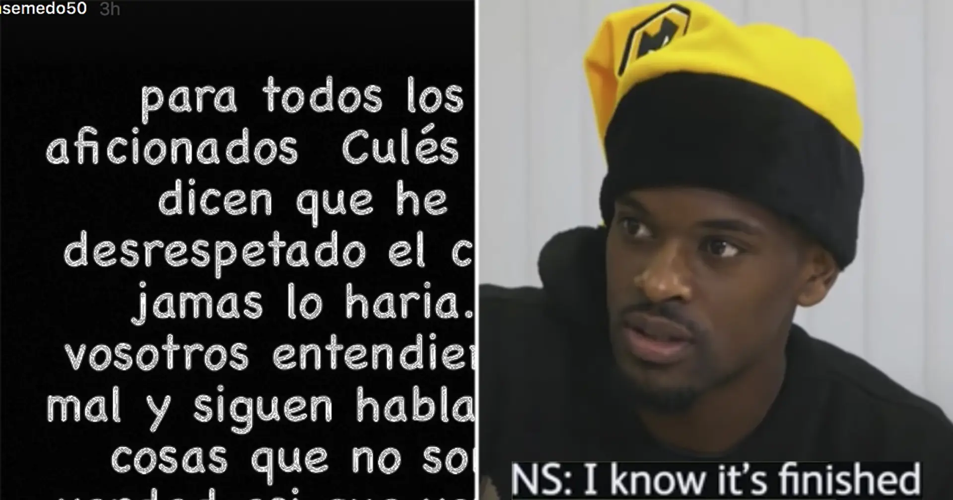 Semedo calls Barca 'finished' club in Wolves' official footage, explains himself later
