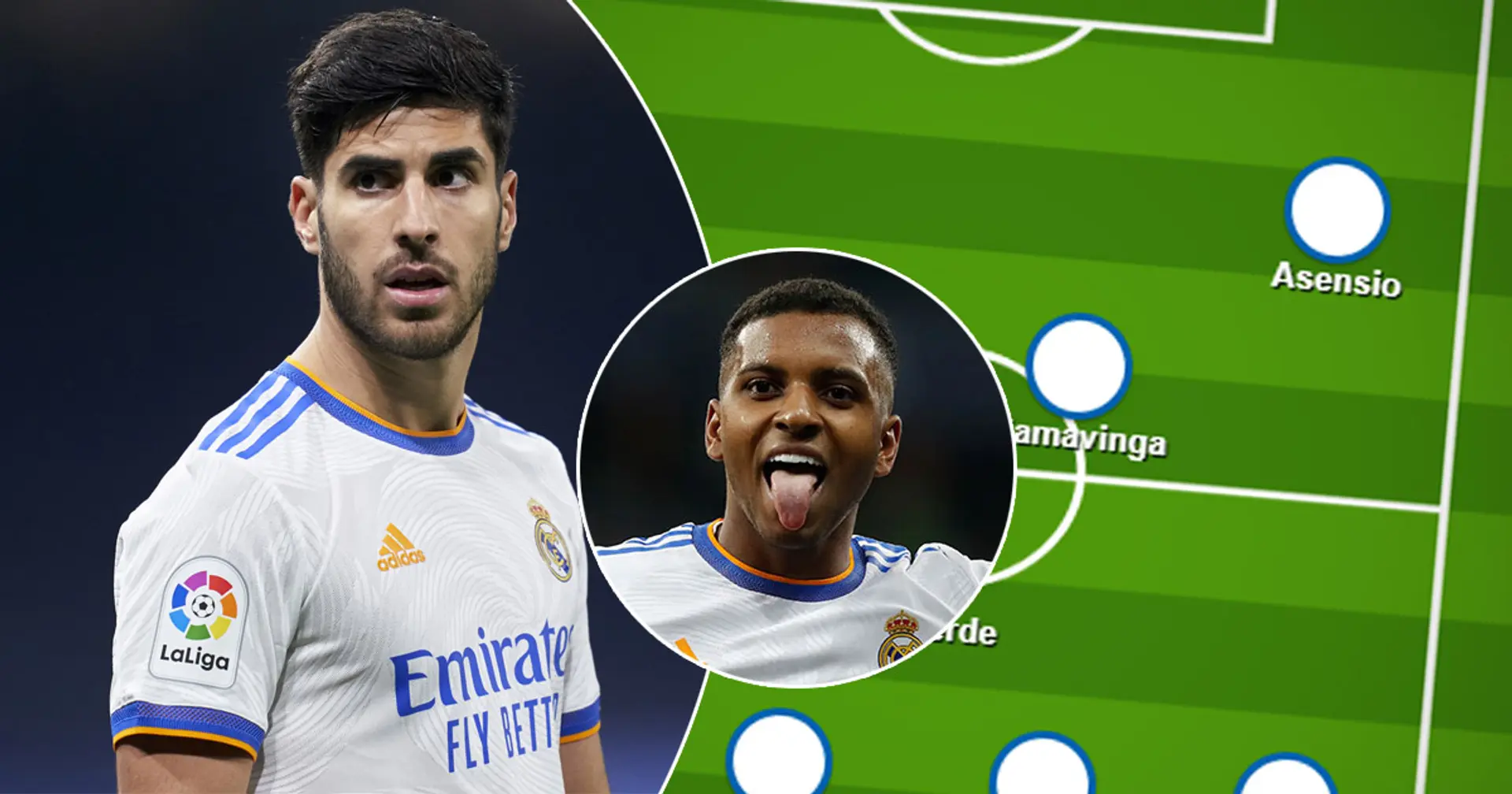 ¿Rodrygo o Asensio? Elige tu XI favorito del Real Madrid para el partido contra el Osasuna entre 2 opciones