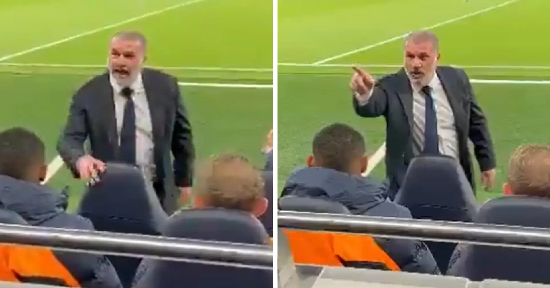 'What did you say?': Ange Postecoglou caught in heated exchange with Spurs fan who was telling to throw the game 