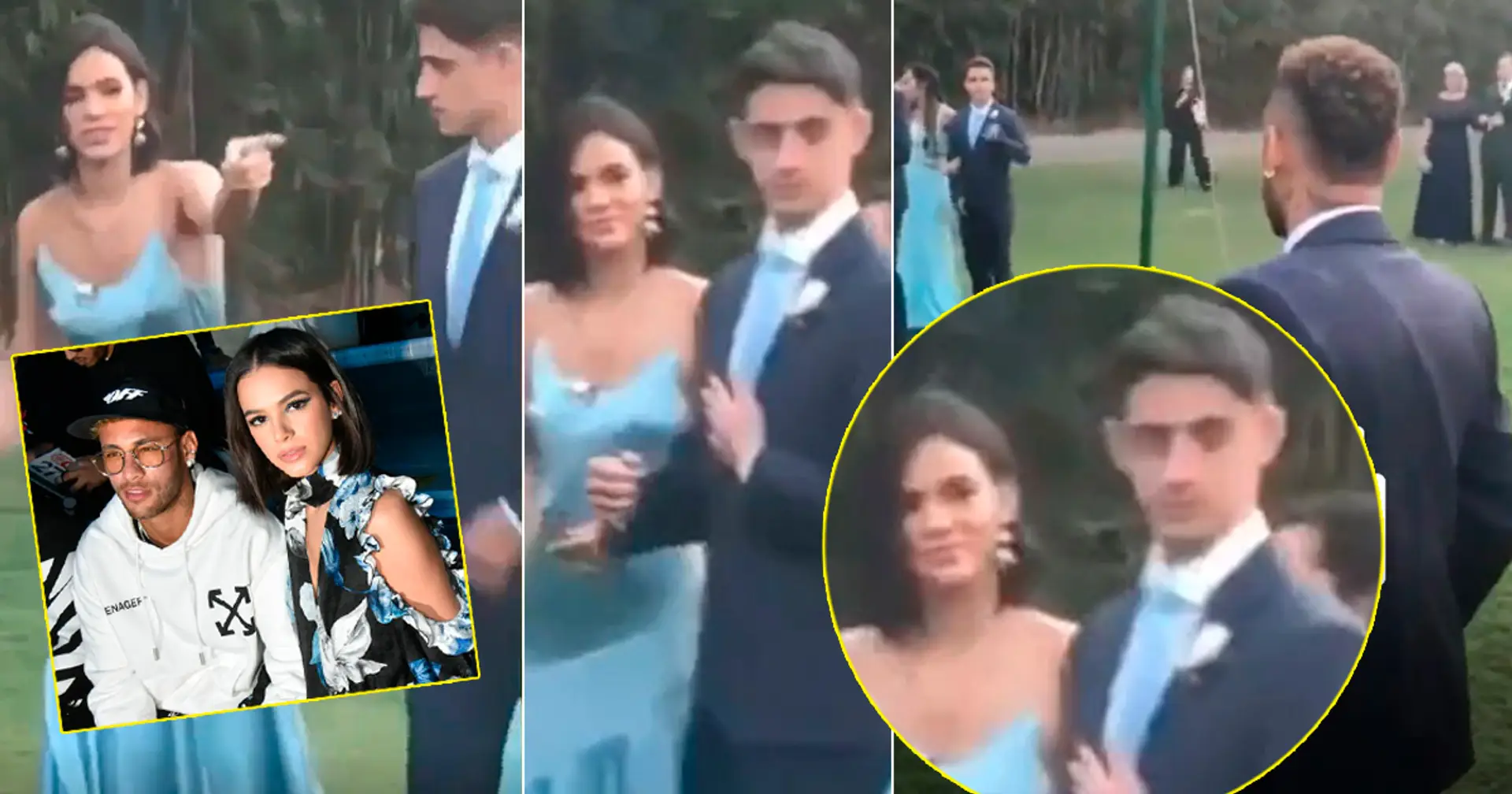 Neymar attends his ex-girlfriend's wedding. I've already watched it 74 times and want more