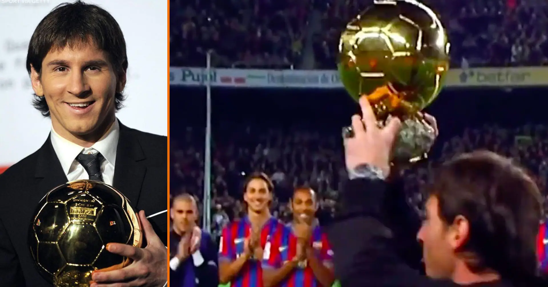 'Proud fathers!': Fans spot cute detail in footage of Messi's first Ballon d'Or presentation