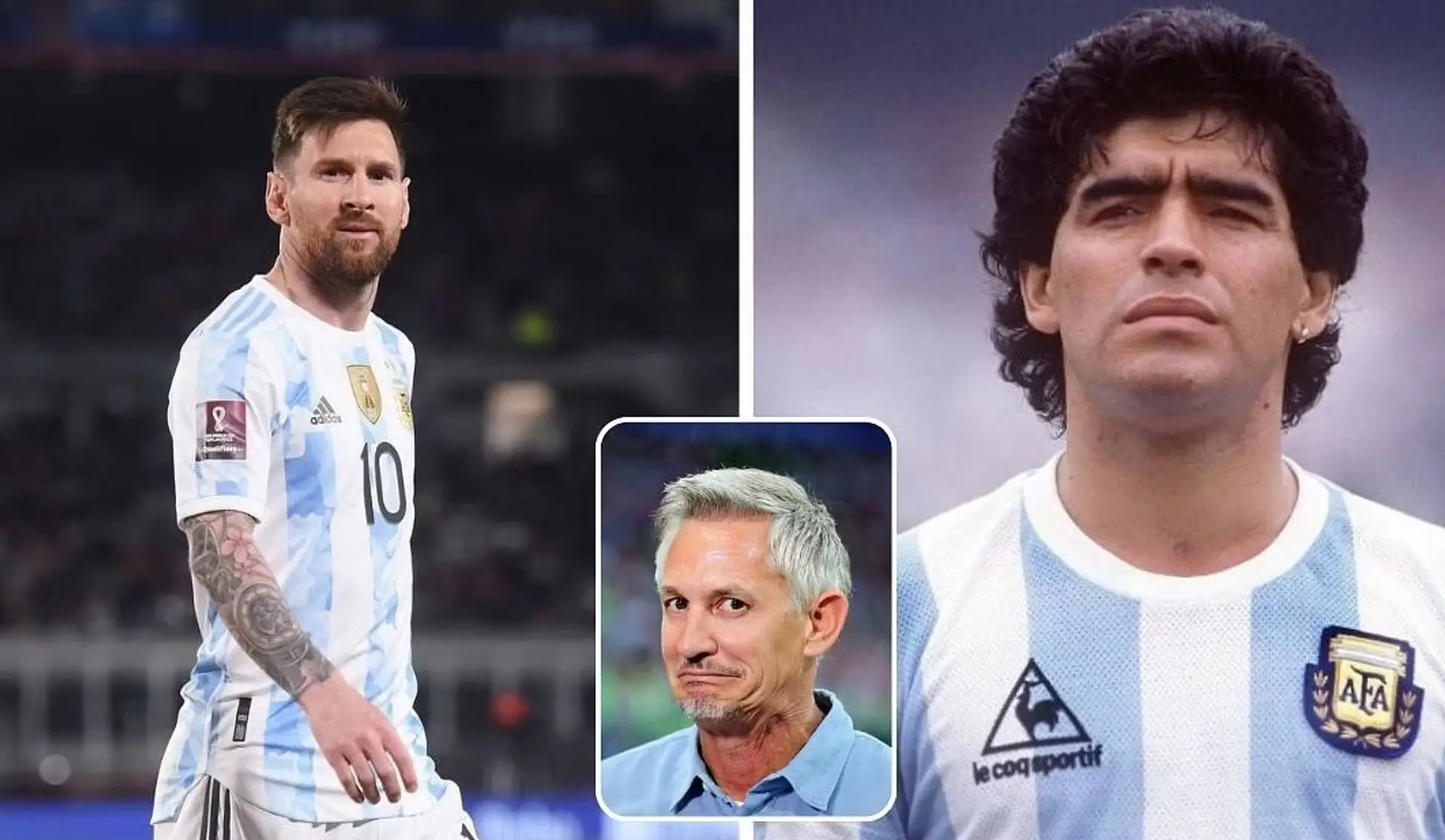 "Selbst der beste Spieler der Geschichte braucht ein Team": Gary Lineker vergleicht Messi und Maradona