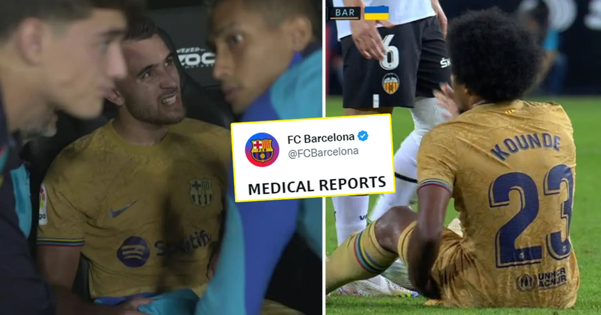 Barca confirm Kounde and Garcia injuries, reported return date revealed
