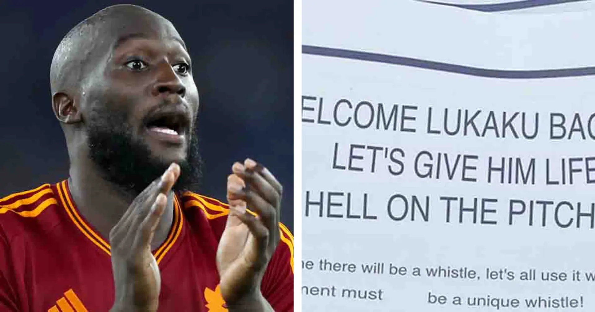 Spotted: Inter Milan ultra group's info sheet to fans in how to torment Lukaku