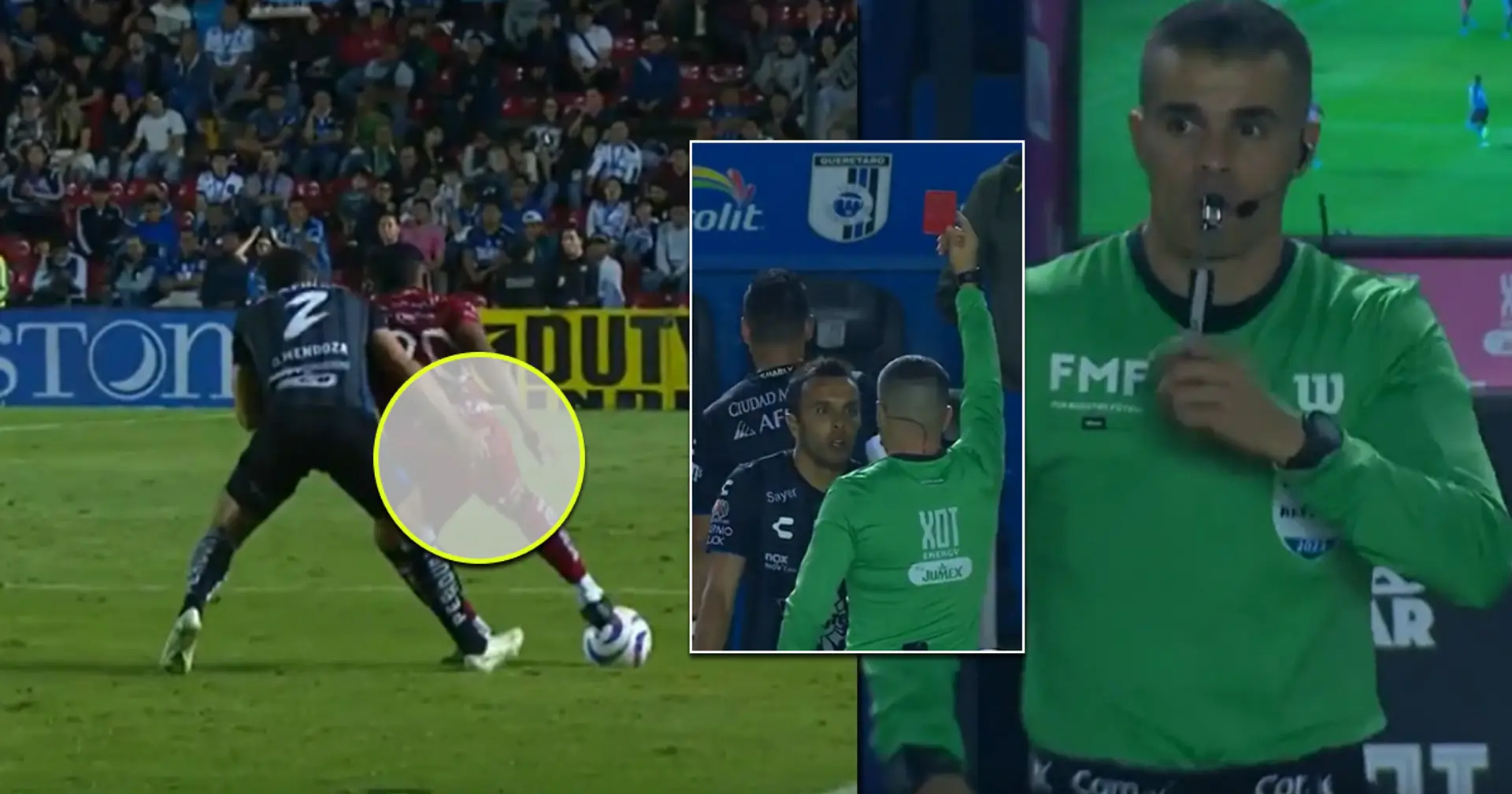 'He gave him the scratch & sniff': Footballer sent off for putting his fingers up opponent's a**