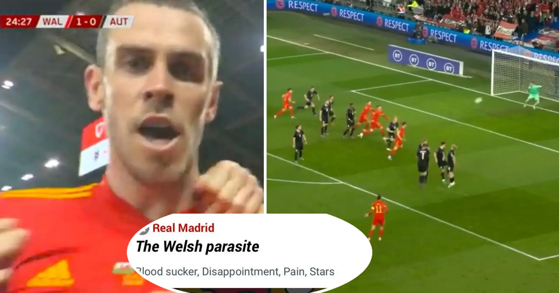 'Chúpate': Bale responde a los medios españoles que lo etiquetan como 'un parásito' después del maravilloso gol para Gales