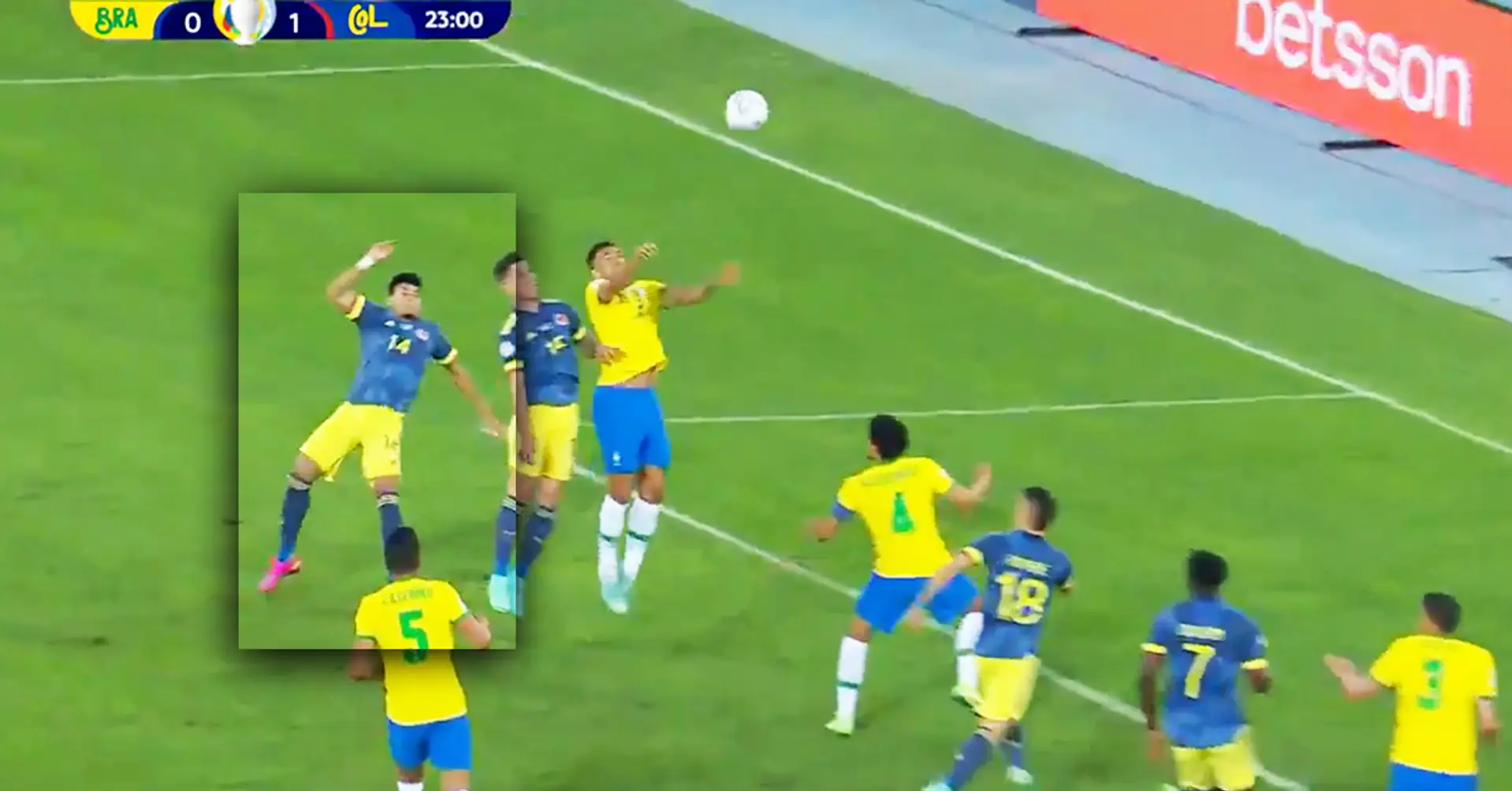 Puskas Award? Colombian player scores an insane goal against Brazil at Copa America