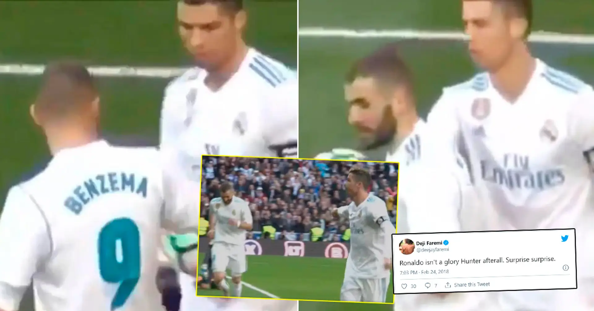 'Surprise surprise': What Cristiano Ronaldo did for Karim Benzema when he was booed by the Bernabeu fans