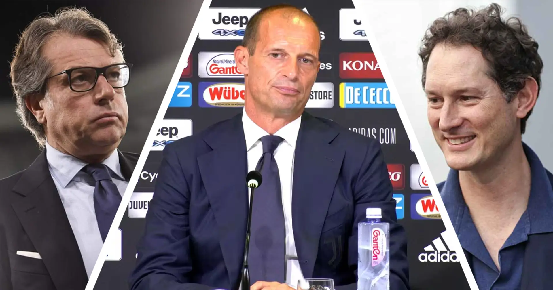 Allegri irriconoscibile in conferenza stampa: Giuntoli si prende la Juventus e Max risponde "all'ingegnere"