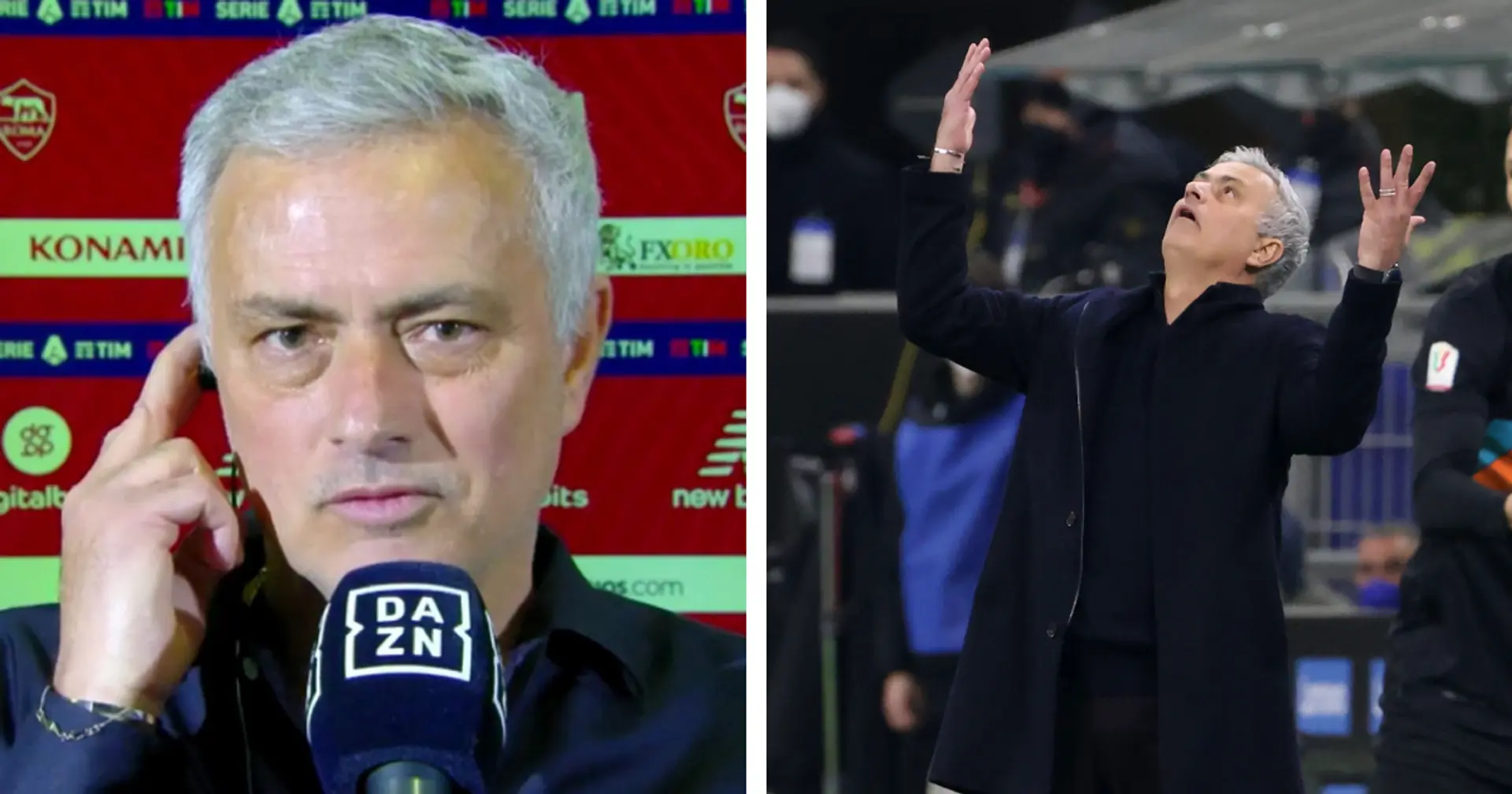 'A man's biggest flaw is a lack of balls': Jose Mourinho reportedly rips into Roma players after Inter defeat