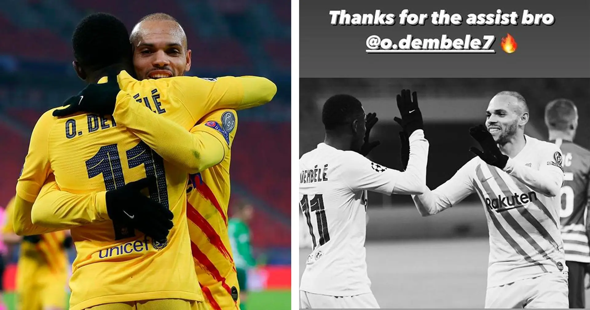 "Merci pour la passe décisive mon frère": Braithwaite se rend sur Instagram pour remercier Dembele