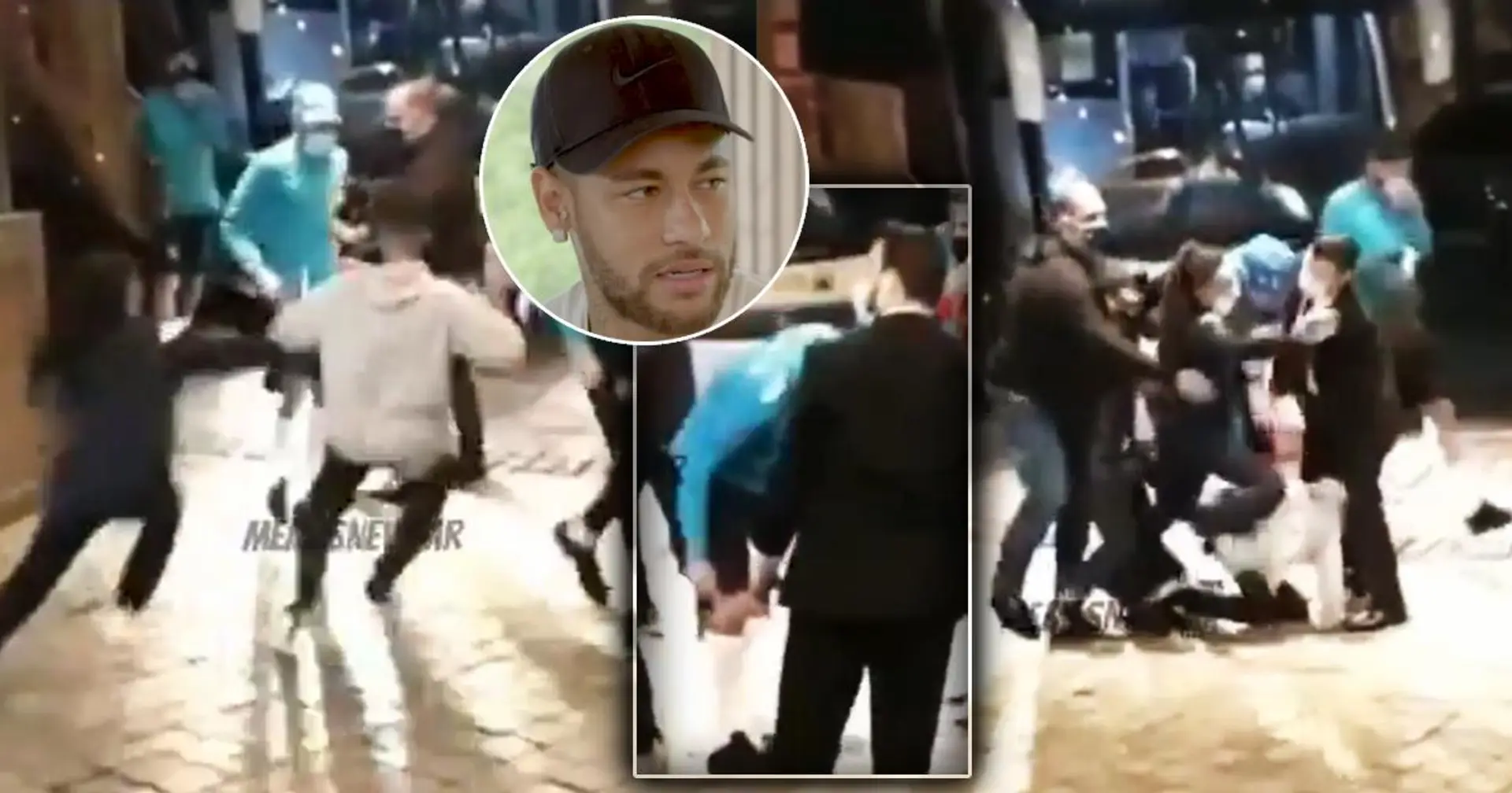 Dos fans chocaron contra Neymar al intentar tomarse una foto con el crack- Ney cojeó después del golpe