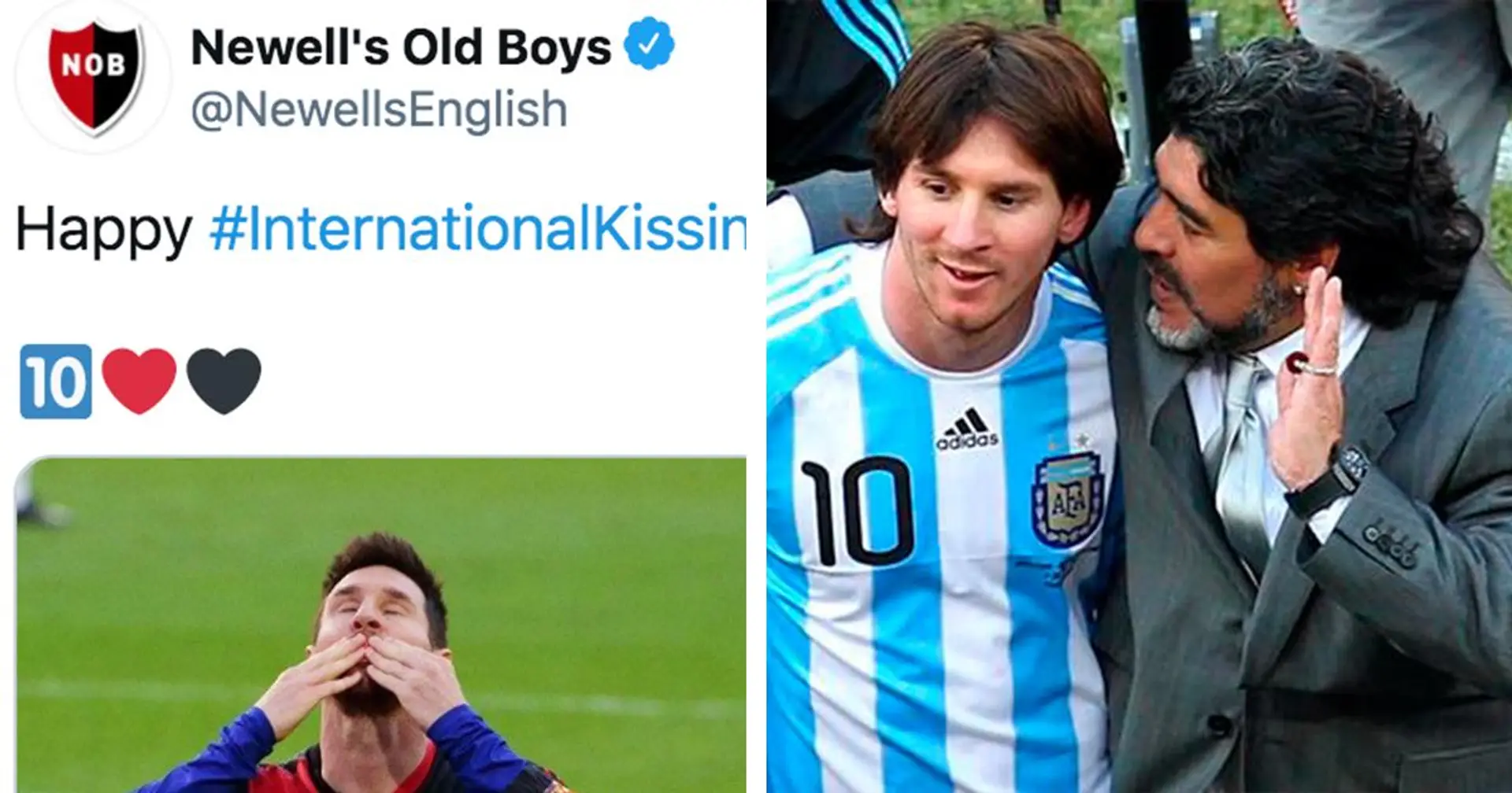 Le club d'enfance de Messi fait un hommage très spéciale pour la Journée internationale des baisers - les Cules adorera ça