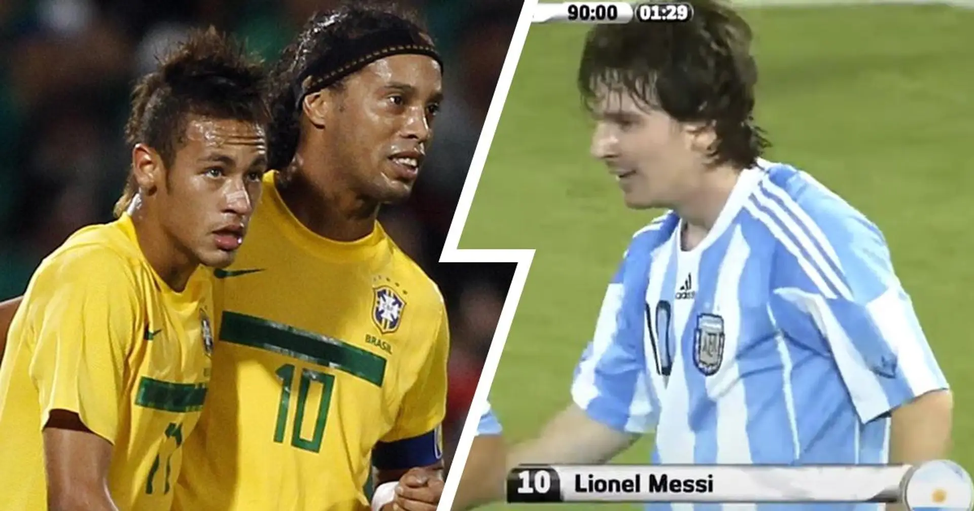 Comment Neymar et Ronaldinho ont déjà affronté l'Argentine en match amical mais n'ont pas pu arrêter le jeune Leo Messi