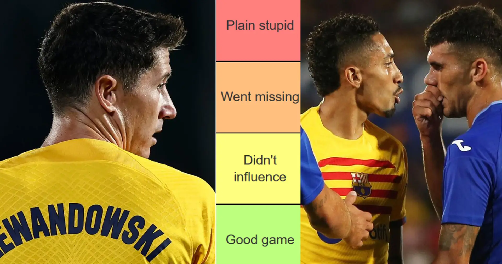 One player went missing, another was plain st*pid: Barca player performance tierlist at Getafe 
